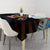 DR Congo Roots Tablecloth African Map in Fingerprint and Tribal Colors