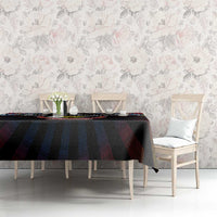 DR Congo Roots Tablecloth African Map in Fingerprint and Tribal Colors