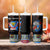 DR Congo Roots Tumbler With Handle African Map in Fingerprint and Tribal Colors
