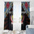 DR Congo Roots Window Curtain African Map in Fingerprint and Tribal Colors