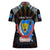 Personalized DR Congo Roots Women Polo Shirt African Map in Fingerprint and Tribal Colors