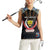 Personalized DR Congo Roots Women Sleeveless Polo Shirt African Map in Fingerprint and Tribal Colors