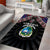 Liberia Roots Area Rug African Map in Fingerprint and Tribal Colors