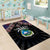 Liberia Roots Area Rug African Map in Fingerprint and Tribal Colors