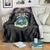 Liberia Roots Blanket African Map in Fingerprint and Tribal Colors