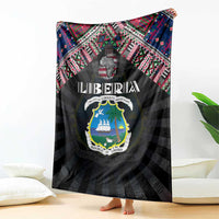 Liberia Roots Blanket African Map in Fingerprint and Tribal Colors