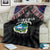 Liberia Roots Blanket African Map in Fingerprint and Tribal Colors
