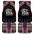 Liberia Roots Car Mats African Map in Fingerprint and Tribal Colors