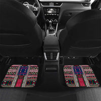 Liberia Roots Car Mats African Map in Fingerprint and Tribal Colors
