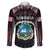 Personalized Liberia Roots Family Matching Puletasi and Hawaiian Shirt African Map in Fingerprint and Tribal Colors
