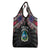 Liberia Roots Grocery Bag African Map in Fingerprint and Tribal Colors