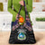 Liberia Roots Grocery Bag African Map in Fingerprint and Tribal Colors