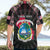 Personalized Liberia Roots Hawaiian Shirt African Map in Fingerprint and Tribal Colors