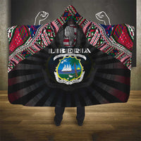 Liberia Roots Hooded Blanket African Map in Fingerprint and Tribal Colors