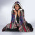 Liberia Roots Hooded Blanket African Map in Fingerprint and Tribal Colors