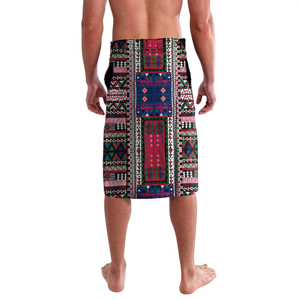 Personalized Liberia Roots Lavalava African Map in Fingerprint and Tribal Colors