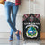 Liberia Roots Luggage Cover African Map in Fingerprint and Tribal Colors