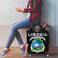 Liberia Roots Luggage Cover African Map in Fingerprint and Tribal Colors