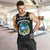 Personalized Liberia Roots Men Tank Top African Map in Fingerprint and Tribal Colors