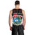 Personalized Liberia Roots Men Tank Top African Map in Fingerprint and Tribal Colors