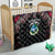 Liberia Roots Quilt African Map in Fingerprint and Tribal Colors
