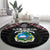 Liberia Roots Round Carpet African Map in Fingerprint and Tribal Colors