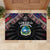Liberia Roots Rubber Doormat African Map in Fingerprint and Tribal Colors