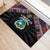 Liberia Roots Rubber Doormat African Map in Fingerprint and Tribal Colors