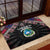 Liberia Roots Rubber Doormat African Map in Fingerprint and Tribal Colors