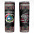 Liberia Roots Skinny Tumbler African Map in Fingerprint and Tribal Colors