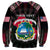 Personalized Liberia Roots Sweatshirt African Map in Fingerprint and Tribal Colors
