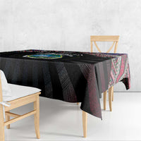 Liberia Roots Tablecloth African Map in Fingerprint and Tribal Colors