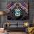 Liberia Roots Tapestry African Map in Fingerprint and Tribal Colors