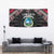Liberia Roots Tapestry African Map in Fingerprint and Tribal Colors