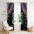Liberia Roots Window Curtain African Map in Fingerprint and Tribal Colors