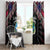 Liberia Roots Window Curtain African Map in Fingerprint and Tribal Colors