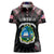 Personalized Liberia Roots Women Polo Shirt African Map in Fingerprint and Tribal Colors