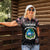 Personalized Liberia Roots Women Polo Shirt African Map in Fingerprint and Tribal Colors