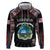 Personalized Liberia Roots Zip Hoodie African Map in Fingerprint and Tribal Colors