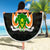 Niger Roots Beach Blanket African Map in Fingerprint and Tribal Colors