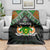 Niger Roots Blanket African Map in Fingerprint and Tribal Colors