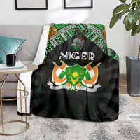 Niger Roots Blanket African Map in Fingerprint and Tribal Colors