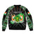 Personalized Niger Roots Bomber Jacket African Map in Fingerprint and Tribal Colors