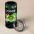 Niger Roots 4 in 1 Can Cooler Tumbler African Map in Fingerprint and Tribal Colors