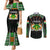 Personalized Niger Roots Couples Matching Mermaid Dress and Long Sleeve Button Shirt African Map in Fingerprint and Tribal Colors