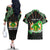 Personalized Niger Roots Couples Matching Off The Shoulder Long Sleeve Dress and Hawaiian Shirt African Map in Fingerprint and Tribal Colors