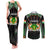 Personalized Niger Roots Couples Matching Tank Maxi Dress and Long Sleeve Button Shirt African Map in Fingerprint and Tribal Colors