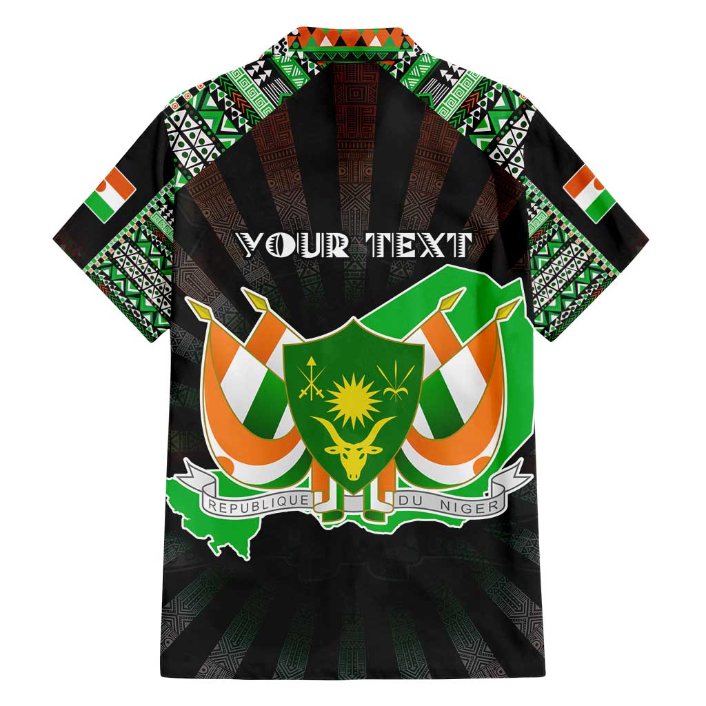 Personalized Niger Roots Family Matching Long Sleeve Bodycon Dress and Hawaiian Shirt African Map in Fingerprint and Tribal Colors