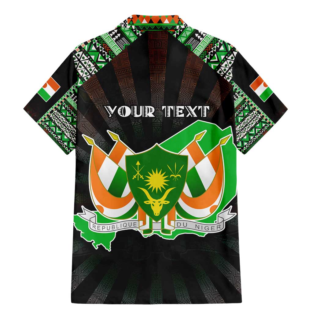 Personalized Niger Roots Family Matching Mermaid Dress and Hawaiian Shirt African Map in Fingerprint and Tribal Colors