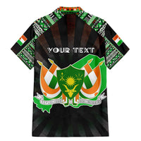 Personalized Niger Roots Family Matching Mermaid Dress and Hawaiian Shirt African Map in Fingerprint and Tribal Colors